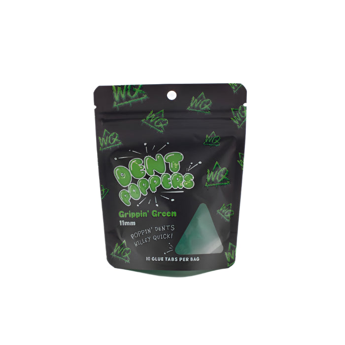 Grippin’ Green 11mm Dent Poppers Glue Tabs Grippin’ Green 11mm Dent Poppers Glue Tabs