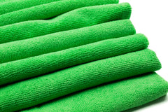 10 Pack Plush Microfiber Towels - Green